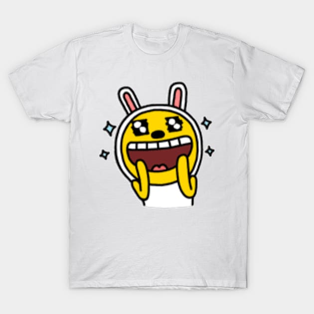 KakaoTalk Friends Muzi (Ecstatic) T-Shirt by icdeadpixels